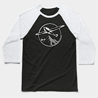 Glider Pilot Soaring over the Mountains Baseball T-Shirt